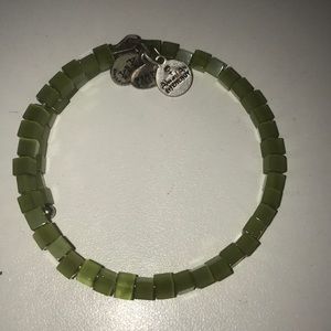 Alex and Ani green beaded bracelet